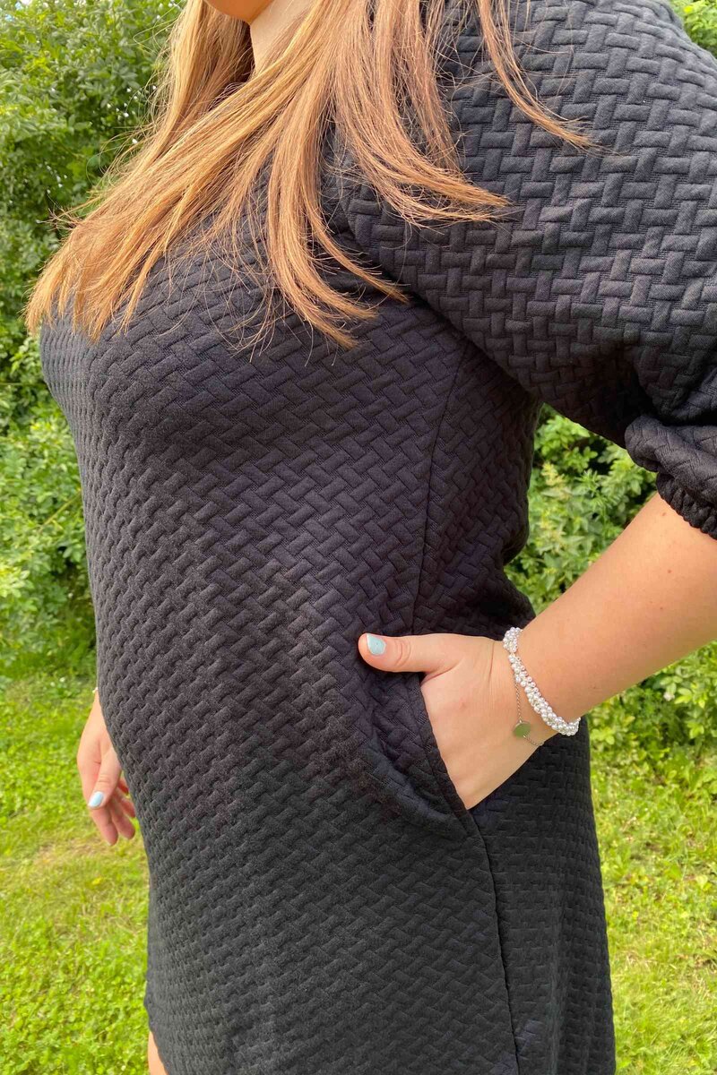 Bubble Dress Women Black Freequent
