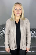 Claudisse Short Cardigan Dam Mushroom Melange - Freequent