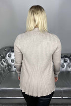 Claudisse Short Cardigan Dam Mushroom Melange - Freequent
