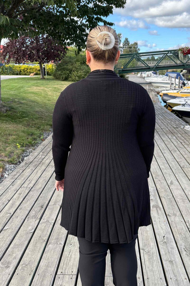 Claudisse Long Cardigan Dam Black - Freequent