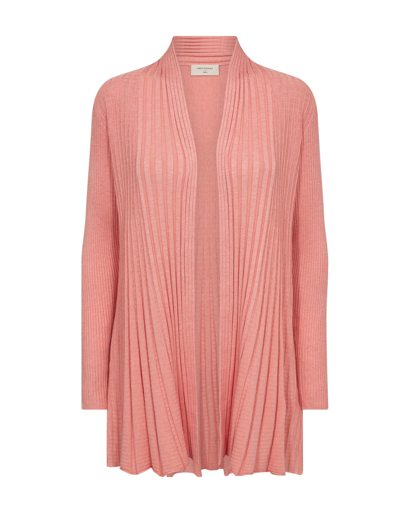 Claudisse Long Cardigan Women Burnt Coral Melange Freequent