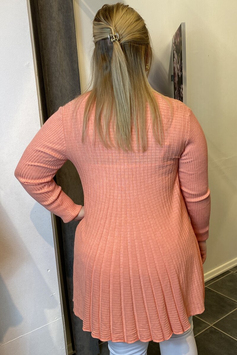 Claudisse Long Cardigan Women Burnt Coral Melange Freequent