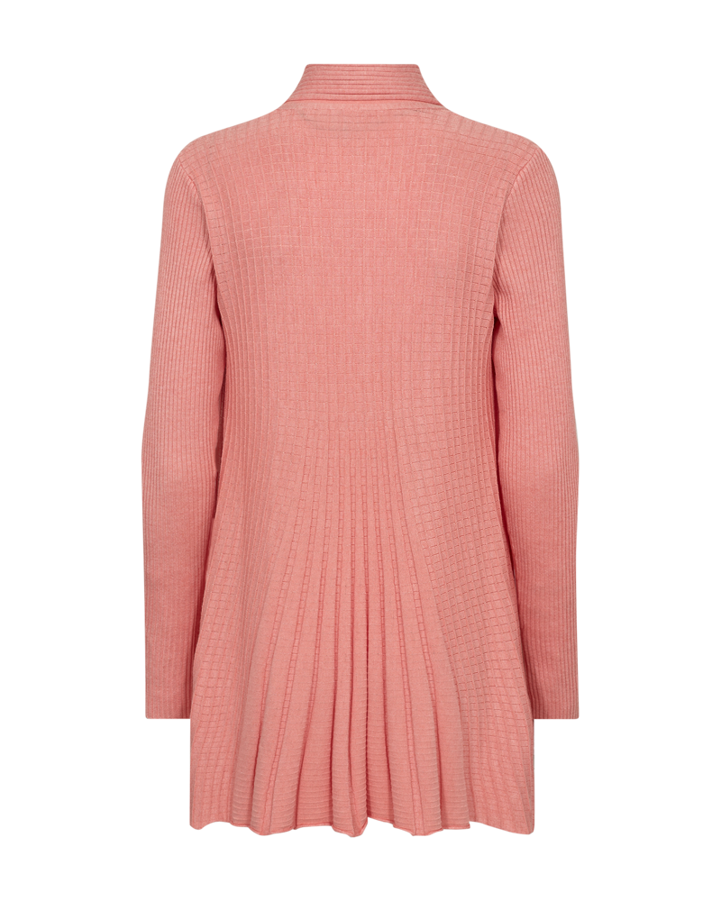 Claudisse Long Cardigan Women Burnt Coral Melange Freequent