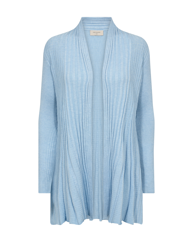 Claudisse Long Cardigan Women Chambray Blue Melange Freequent