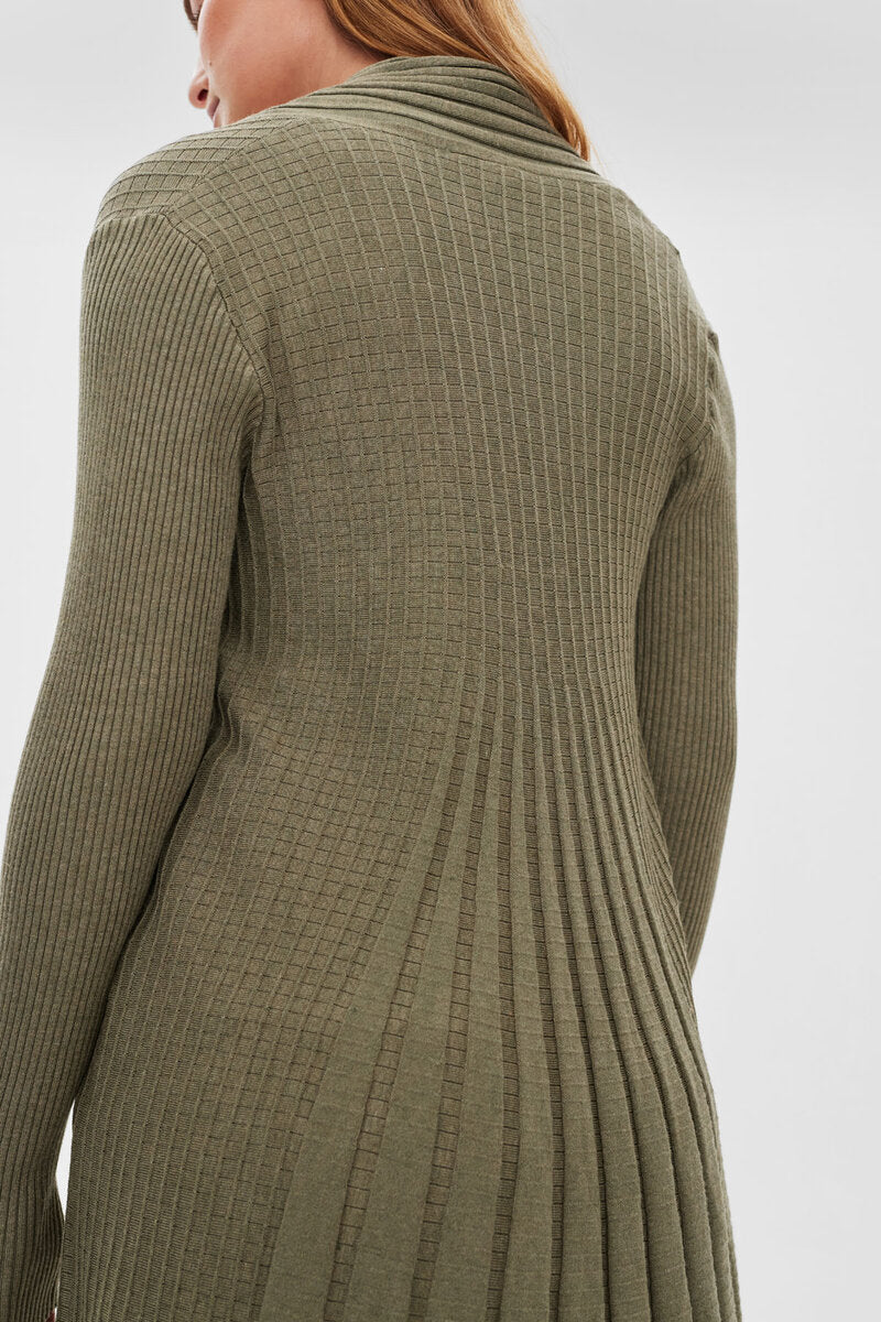 Claudisse Long Cardigan Dam Deep Lichen Green Mel Freequent