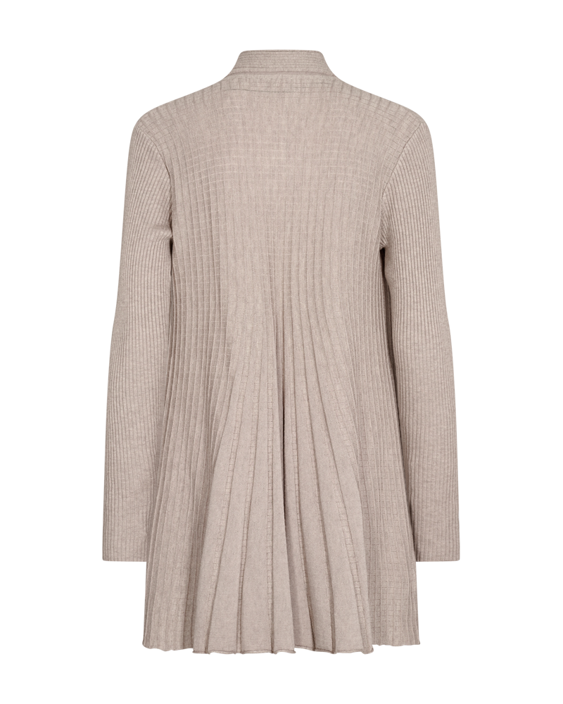 Claudisse Long Cardigan Dam Mushroom Melange - Freequent