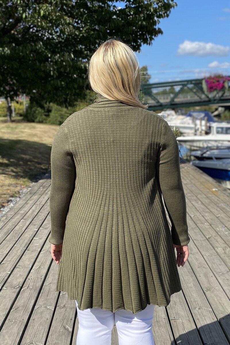 Claudisse Long Cardigan Dam Olive Night Melange Freequent