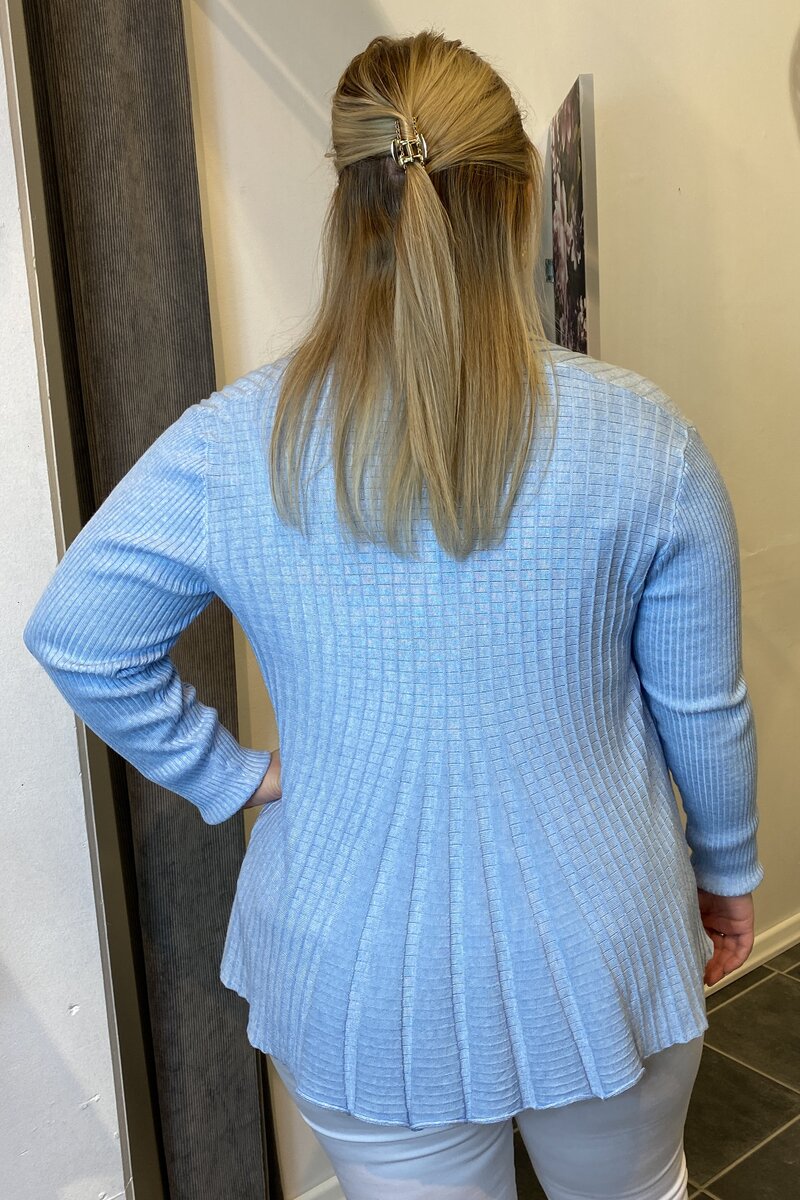 Claudisse Short Cardigan Dam Chambray Blue Melange Freequent