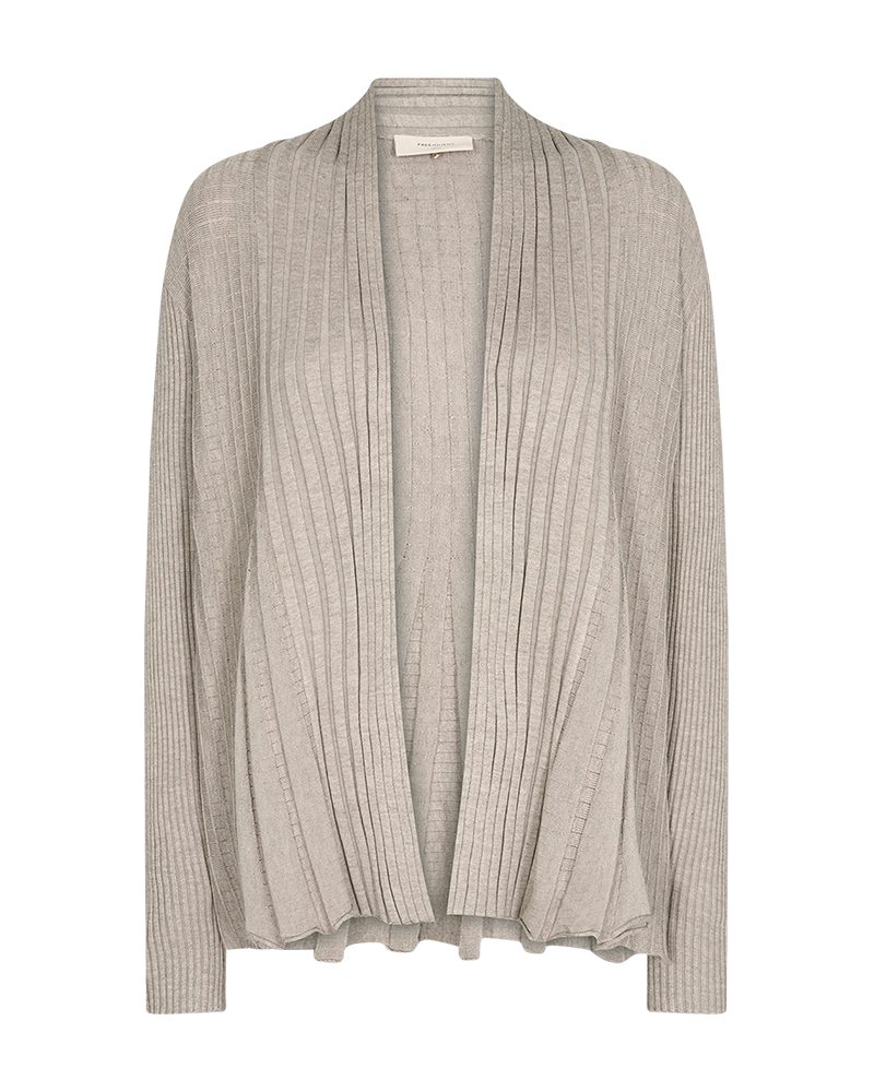 Claudisse Short Cardigan Dam Mushroom Melange - Freequent