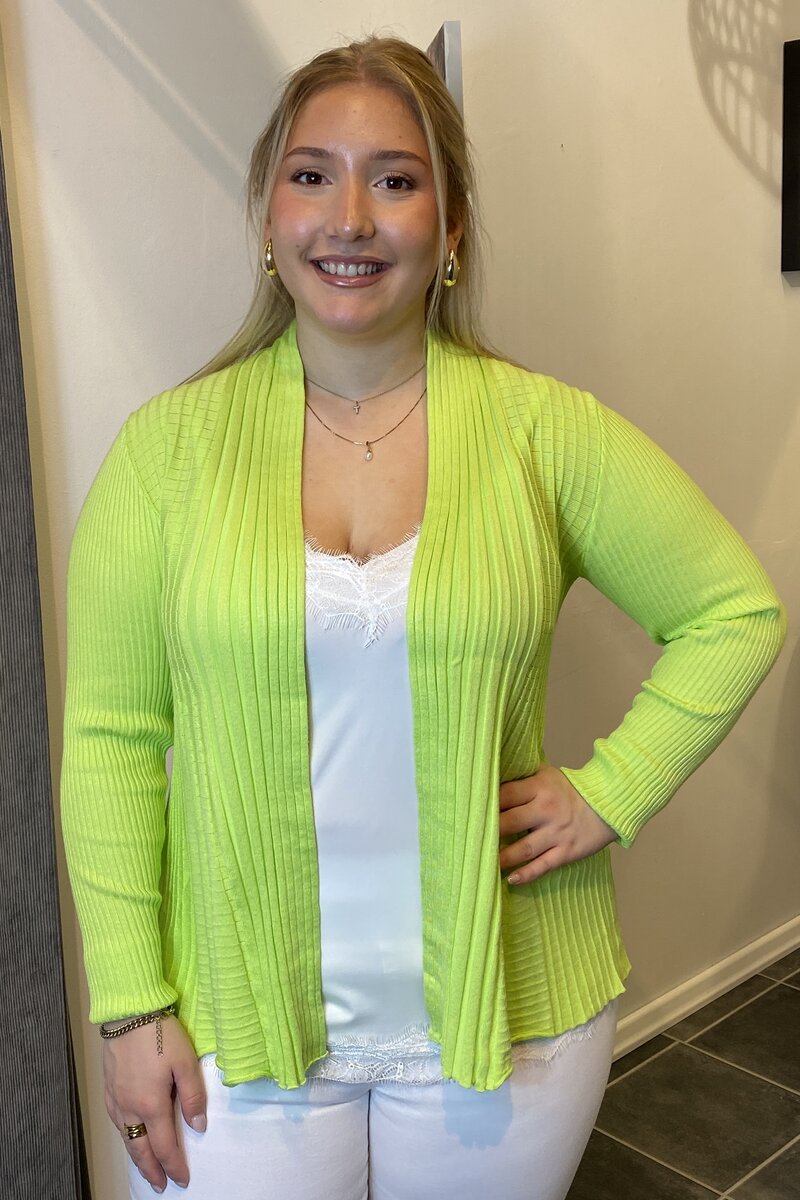 Claudisse Short Cardigan Dam Sharp Green Freequent