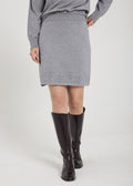 Claura Skirt Female Medium Grey Melange Freequent