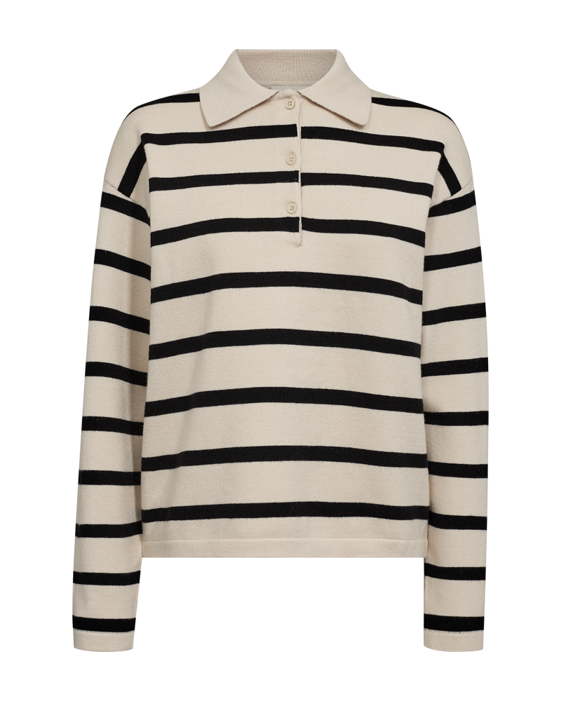 Claura Pullover Dam Moonbeam Melange W Black Freequent