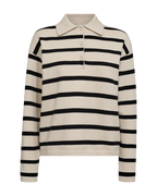 Claura Pullover Dam Moonbeam Melange W Black Freequent