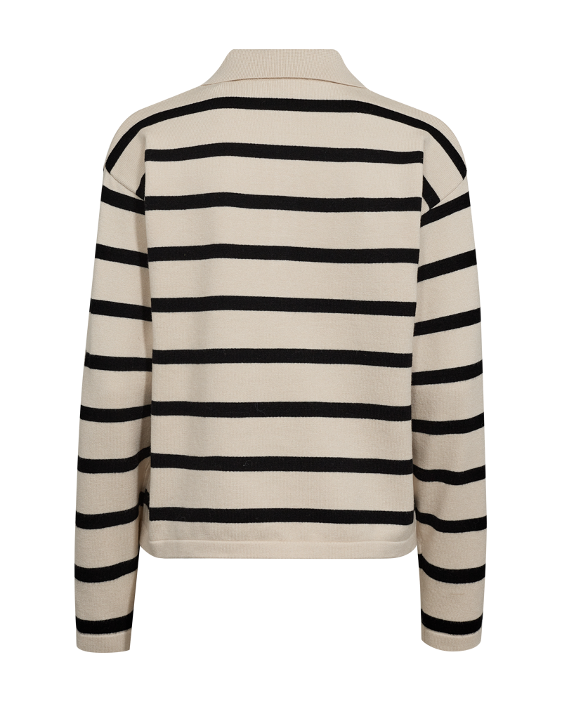 Claura Pullover Dam Moonbeam Melange W Black Freequent