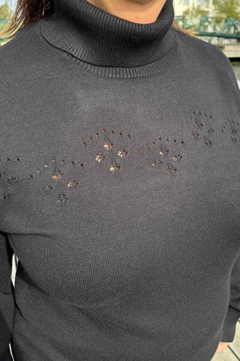 Claura Pullover Polo Dam Black Freequent