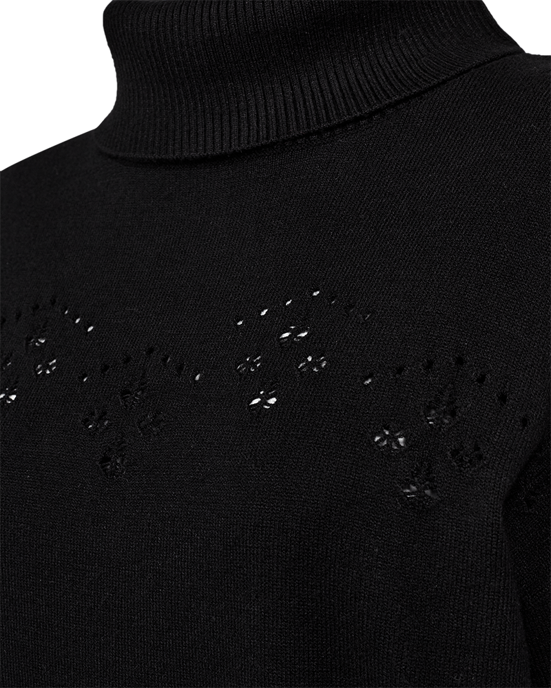 Claura Pullover Polo Dam Black Freequent