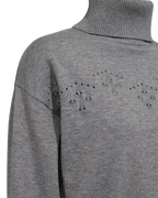 Claura Pullover Polo Dam Medium Grey Freequent