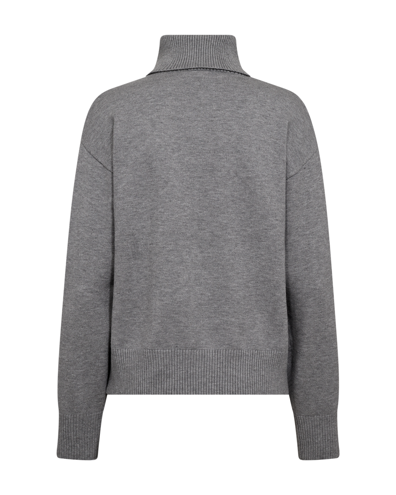 Claura Pullover Polo Dam Medium Grey Freequent