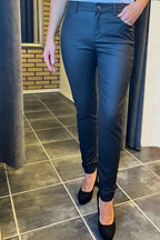 Coada Trousers Faux Leather Women Black Freequent