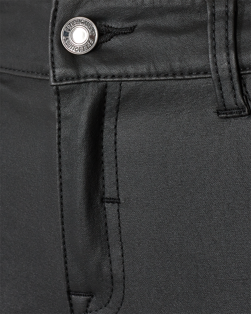 Coada Trousers Faux Leather Women Black Freequent