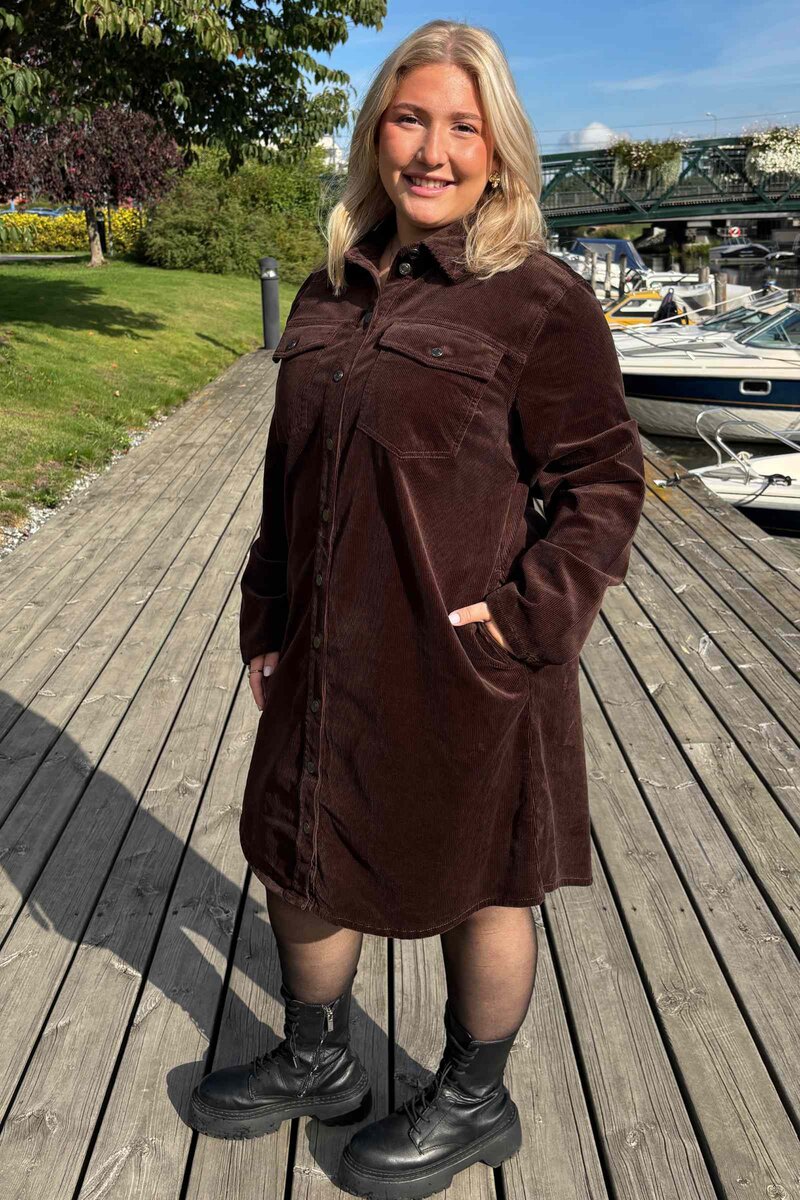 Cordy Dress Women Coffee Bean Freequent