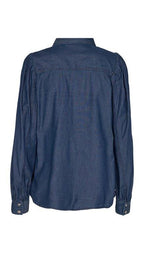 Dobby Skjorta Medium Blue - Freequent