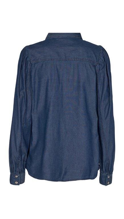 Dobby Skjorta Medium Blue - Freequent