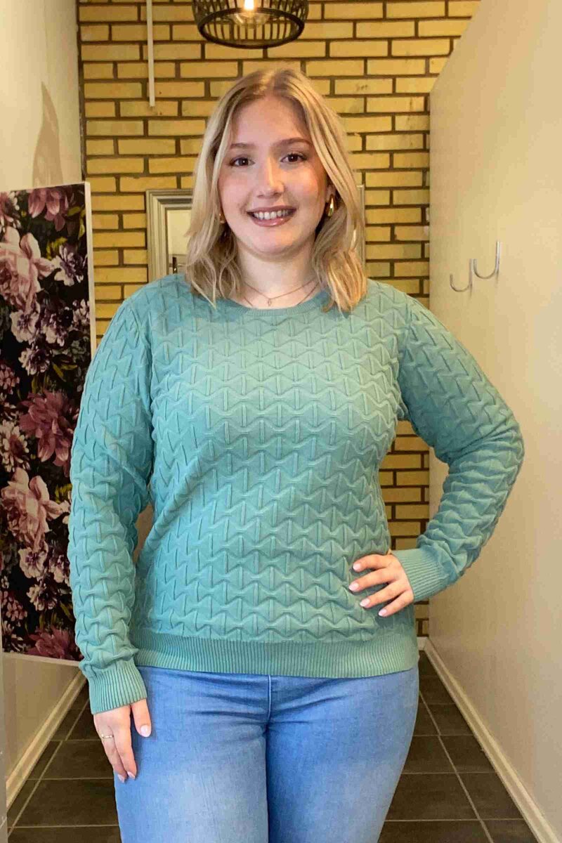 Dodo Pullover Rundhalsad Dam Malachite Green Freequent