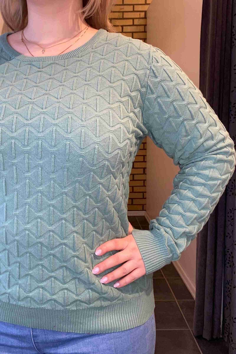 Dodo Pullover Rundhalsad Dam Malachite Green Freequent