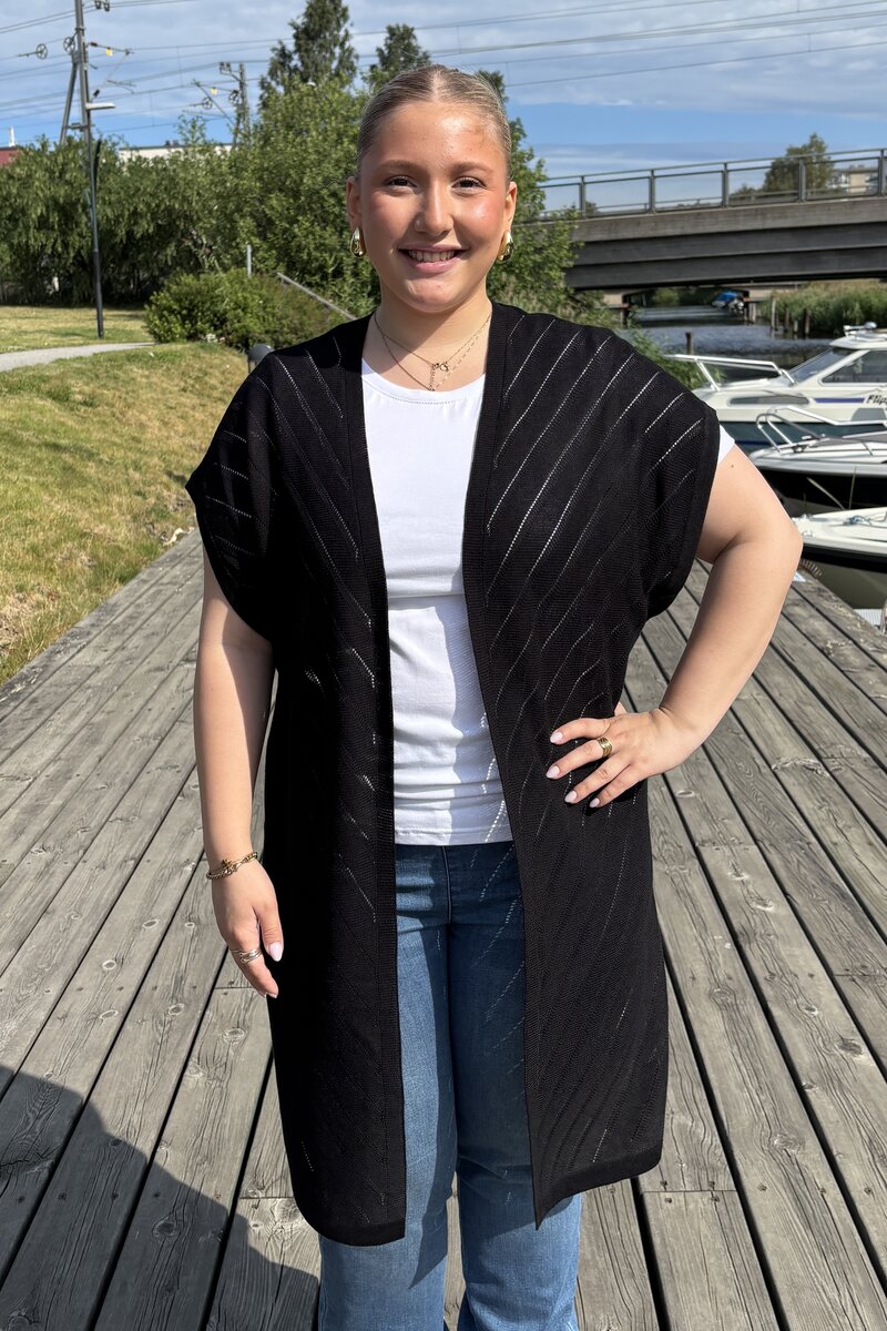 Elina Long Cardigan Women Black Freequent