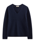 Ellis V-neck Sweater Women Navy Blazer Freequent