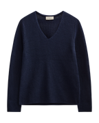 Ellis V-neck Sweater Women Navy Blazer Freequent