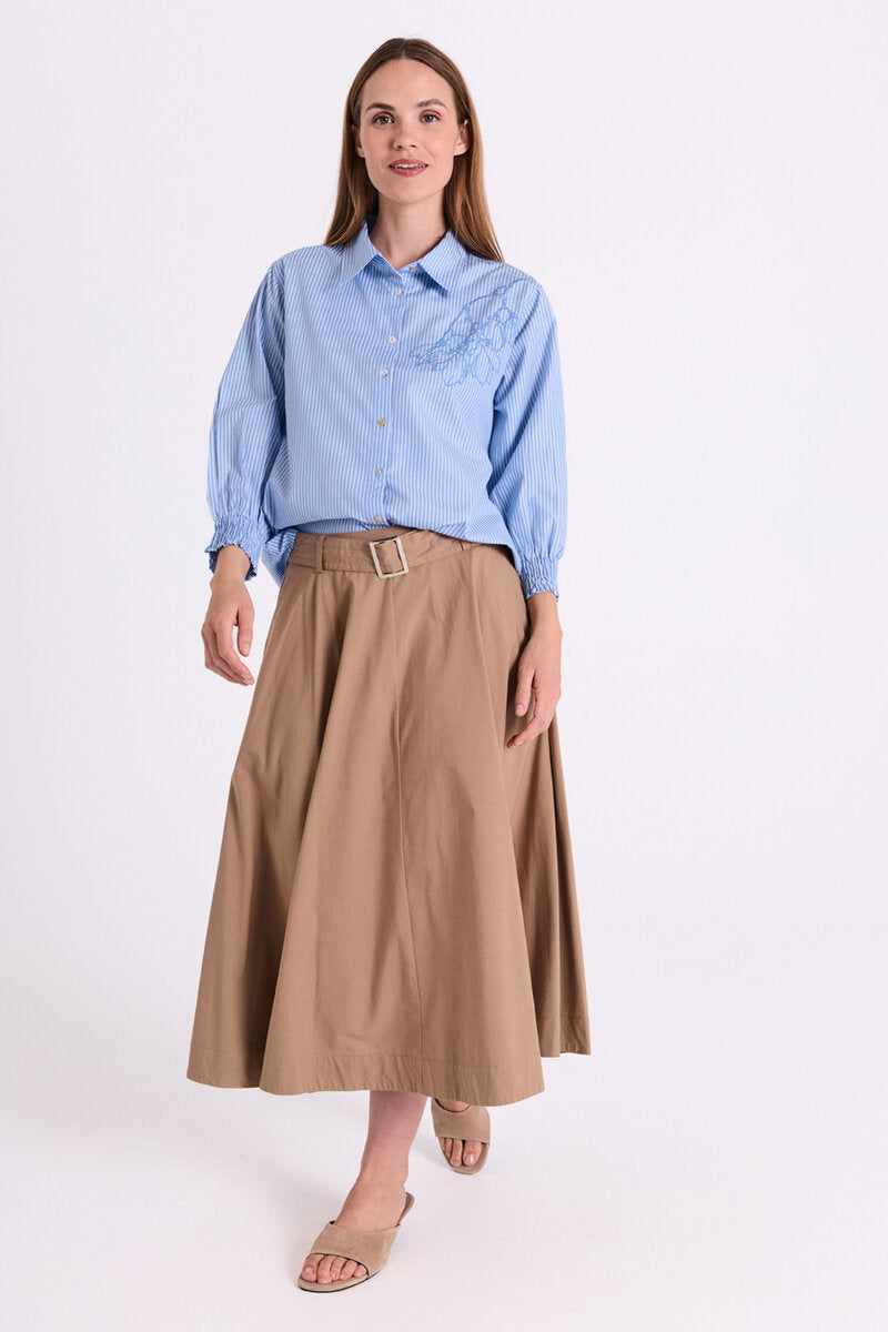 Evalina Skjorta Dam Vista Blue W Star Off-White Freequent