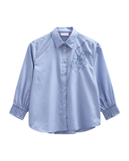 Evalina Skjorta Dam Vista Blue W Star Off-White Freequent