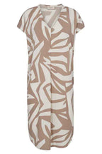 Floi Dress Women Simply Taupe W Offwhite Freequent