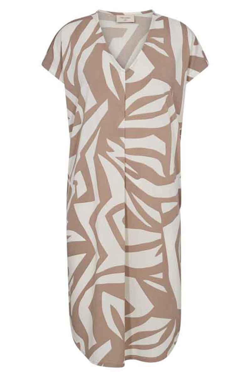 Floi Dress Women Simply Taupe W Offwhite Freequent