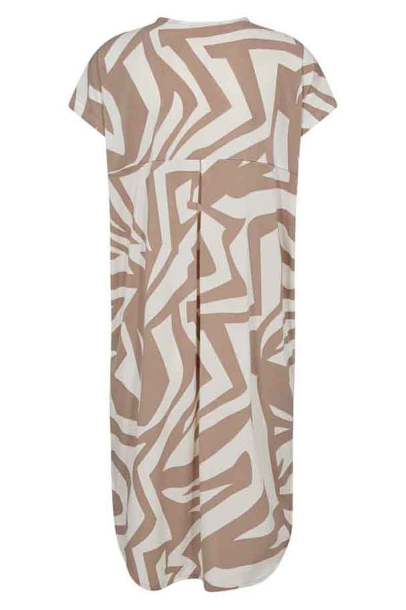 Floi Dress Women Simply Taupe W Offwhite Freequent