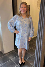 Grace Klänning Dam Star Off White W Chambray Blue Freequent