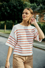 Grande Pullover Women Brilliant White W Hot Coral Freequent