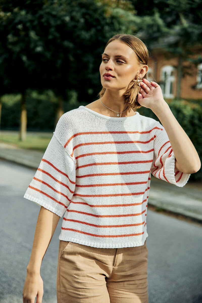 Grande Pullover Women Brilliant White W Hot Coral Freequent