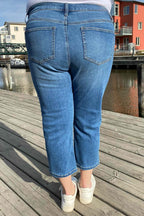 Harlow Denim Capri Women Vintage Blue Denim Freequent
