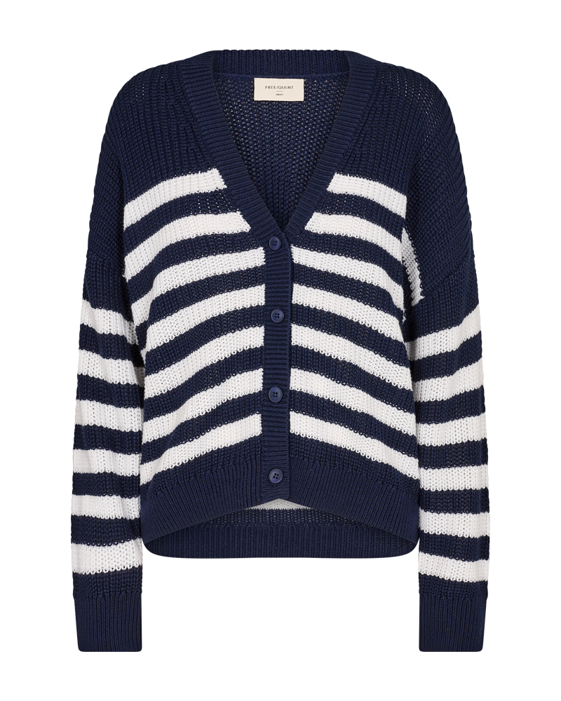 Iben Cardigan Women's Navy Blazer w Black Freequent
