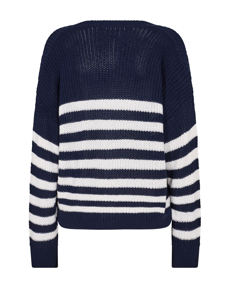 Iben Cardigan Women's Navy Blazer w Black Freequent