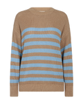 Iben Pullover Women Desert Taupe w. Chambray Blue Freequent