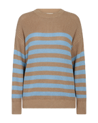 Iben Pullover Dam Desert Taupe w. Chambray Blue Freequent