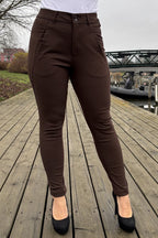 Jenny Stretch Trousers Women Coffee Bean Freequent