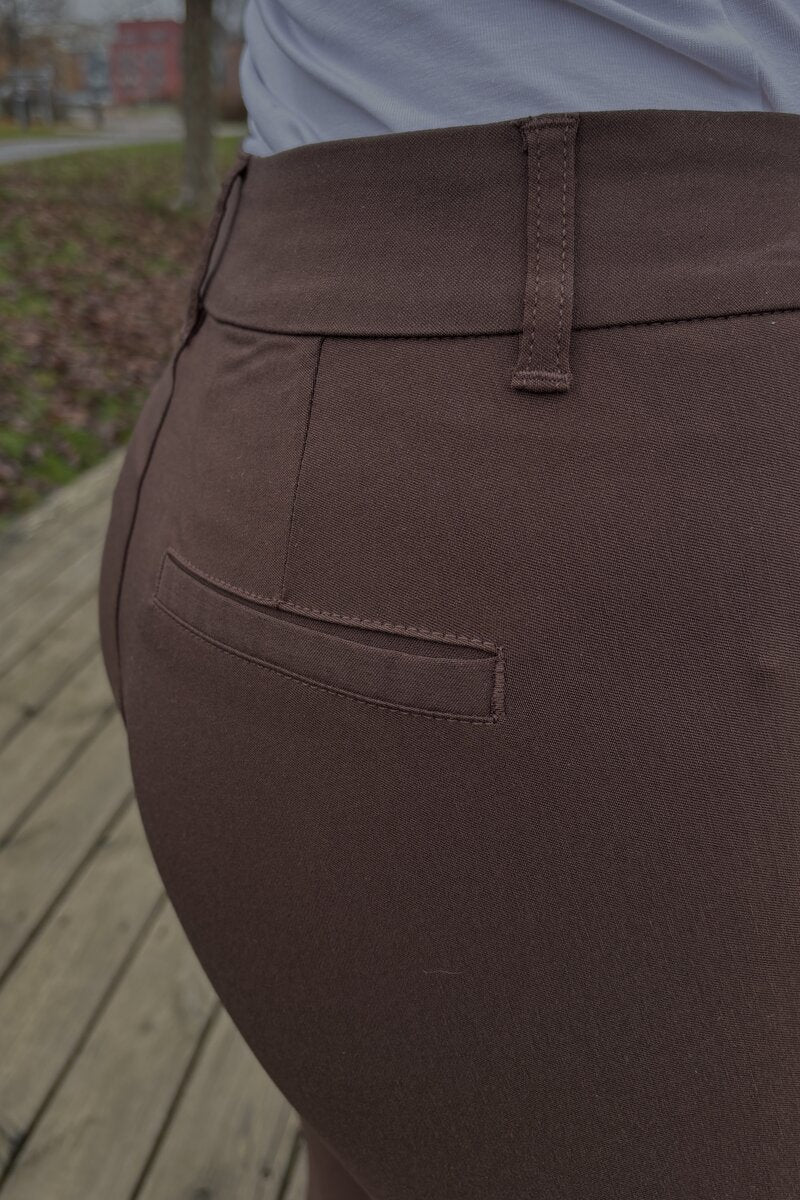 Jenny Stretch Trousers Women Coffee Bean Freequent