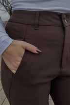 Jenny Stretch Trousers Women Coffee Bean Freequent