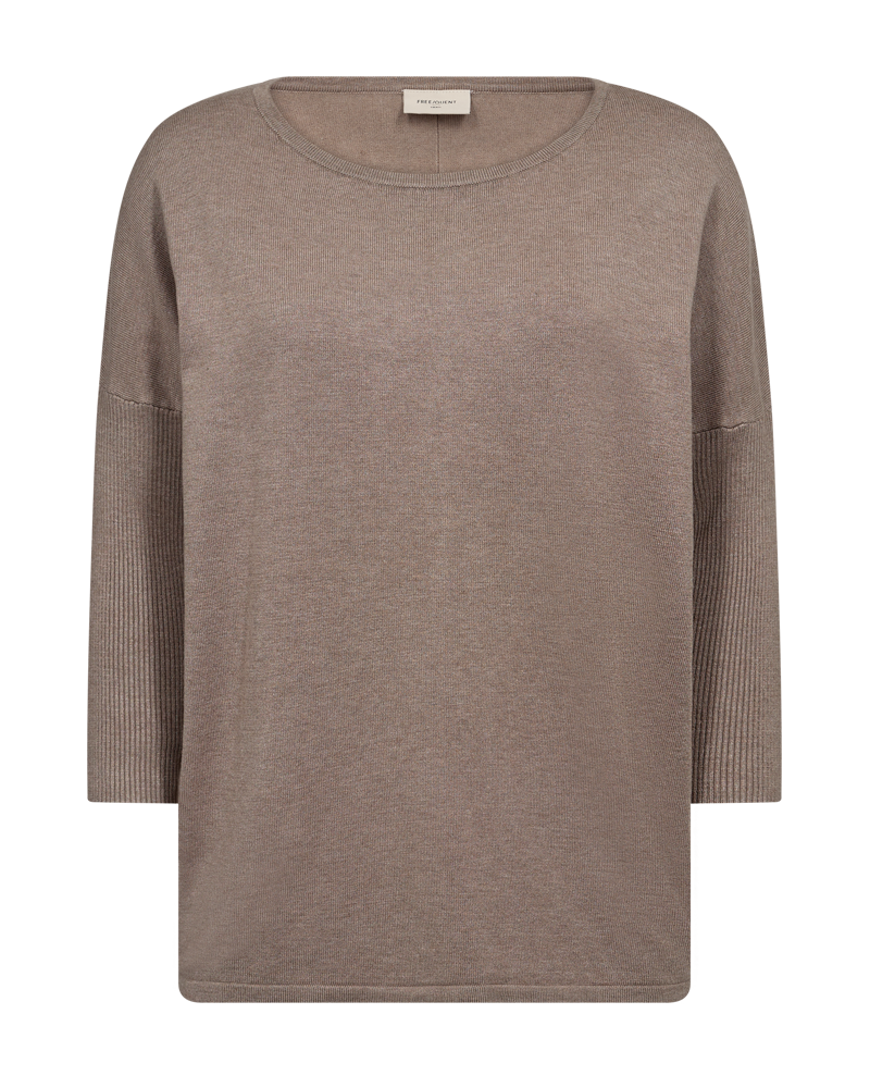 Jone PU Sweatshirt Women Desert Taupe Melange Freequent