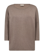 Jone PU Sweatshirt Women Desert Taupe Melange Freequent